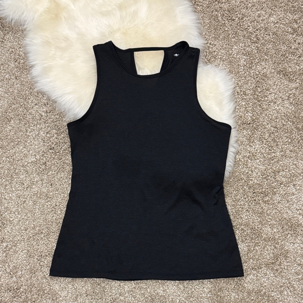 Ideology Athletic Black Sleeveless Crew Neck Key Hole Tank Top Size S/M